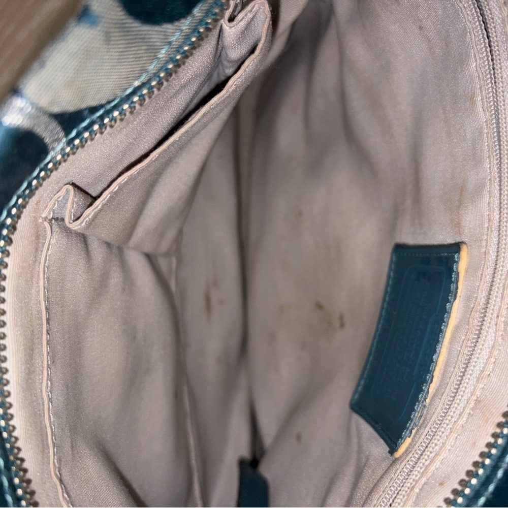 Coach Rehab Dark Teal and Gray Crossbody& Shoulder Bag - Picture 10 of 14